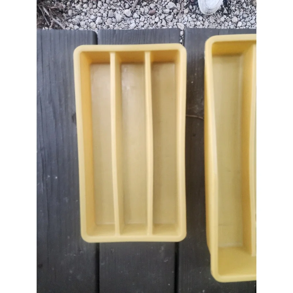 Vintage Set Of 2 Rubbermaid Party Plan Utensil Cutlery Drawer Organizer Gold